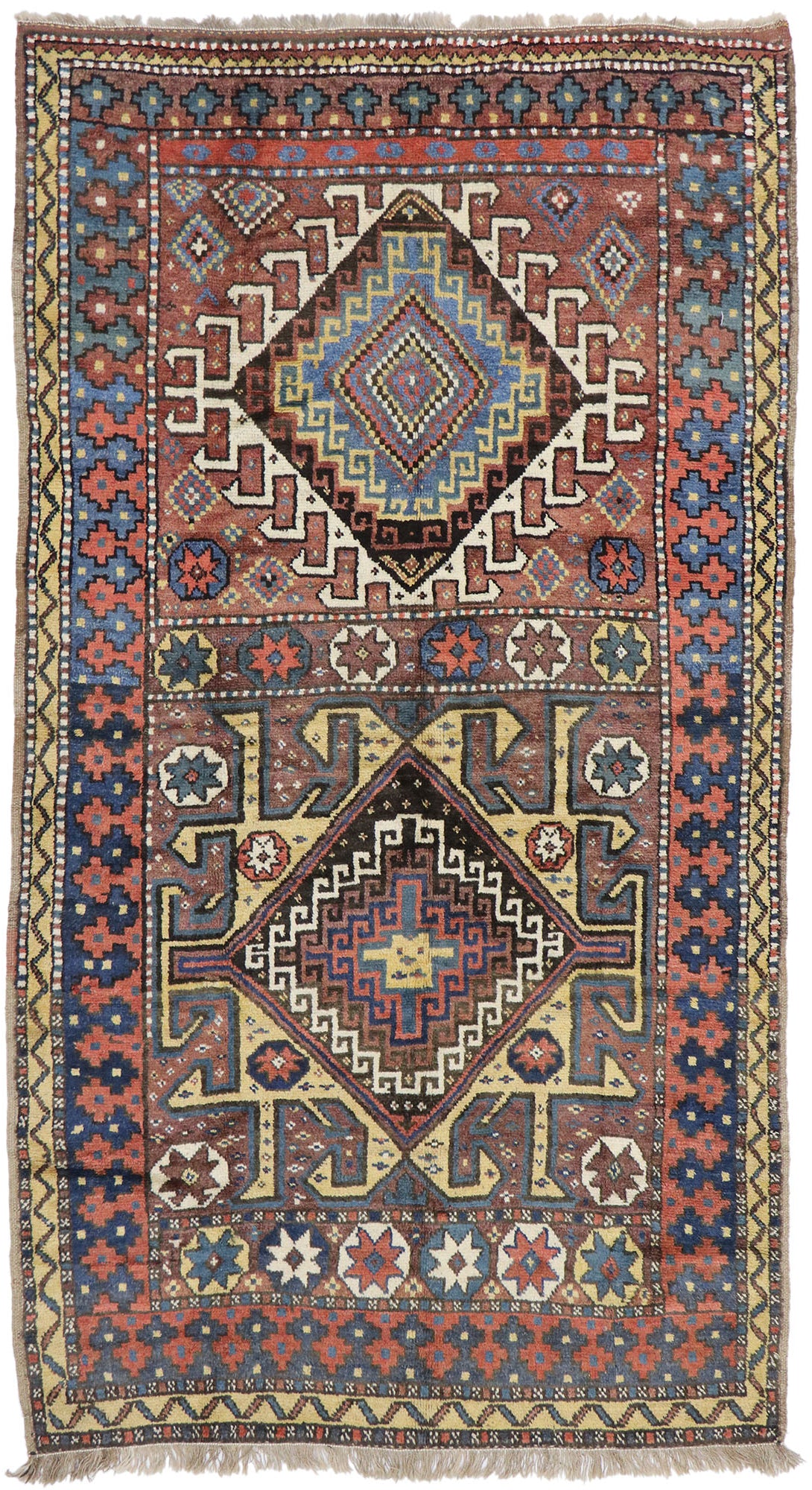 5 x 9 Antique Caucasian Azerbaijan Rug 60923