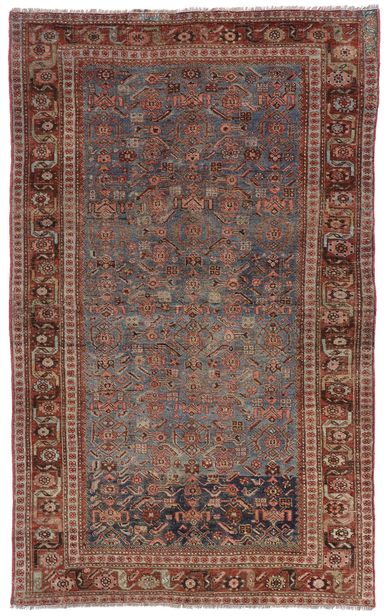 4 x 7 Antique Persian Bijar Rug 60926