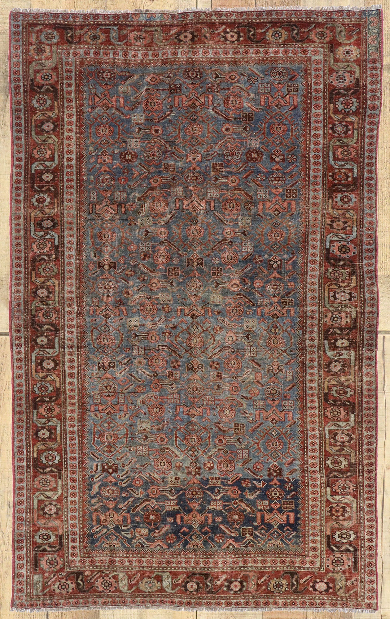 4 x 7 Antique Persian Bijar Rug 60926