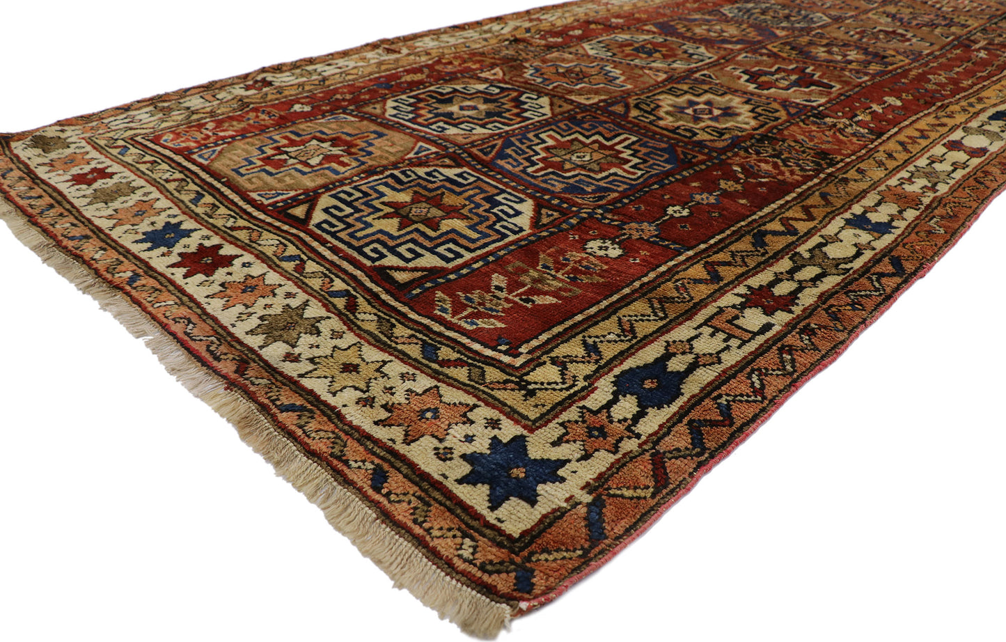5 x 11 Antique Caucasian Azerbaijan Rug 60927