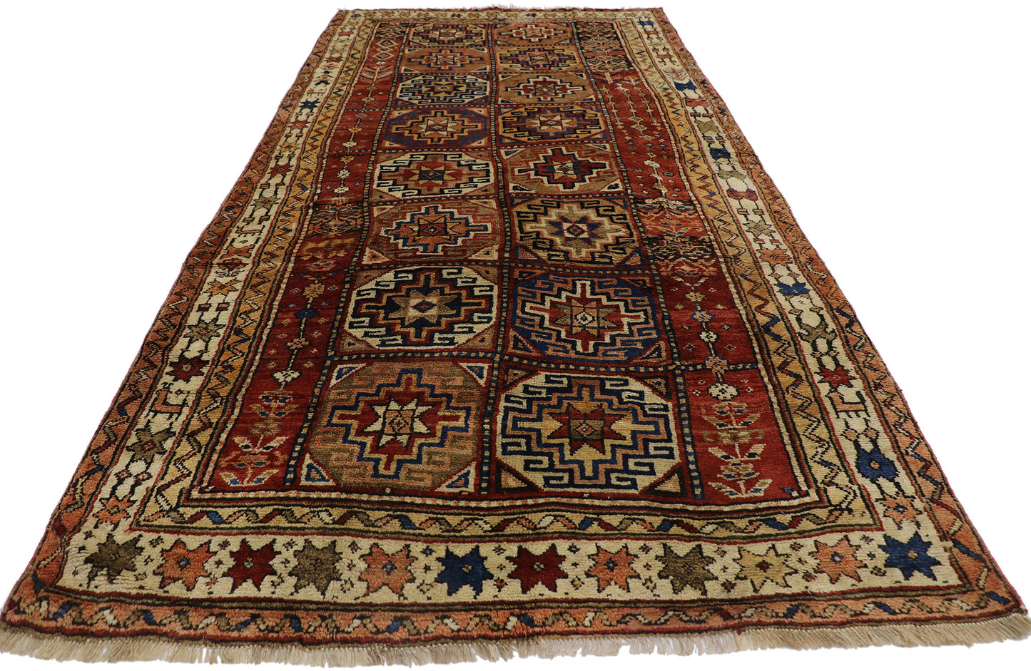 5 x 11 Antique Caucasian Azerbaijan Rug 60927