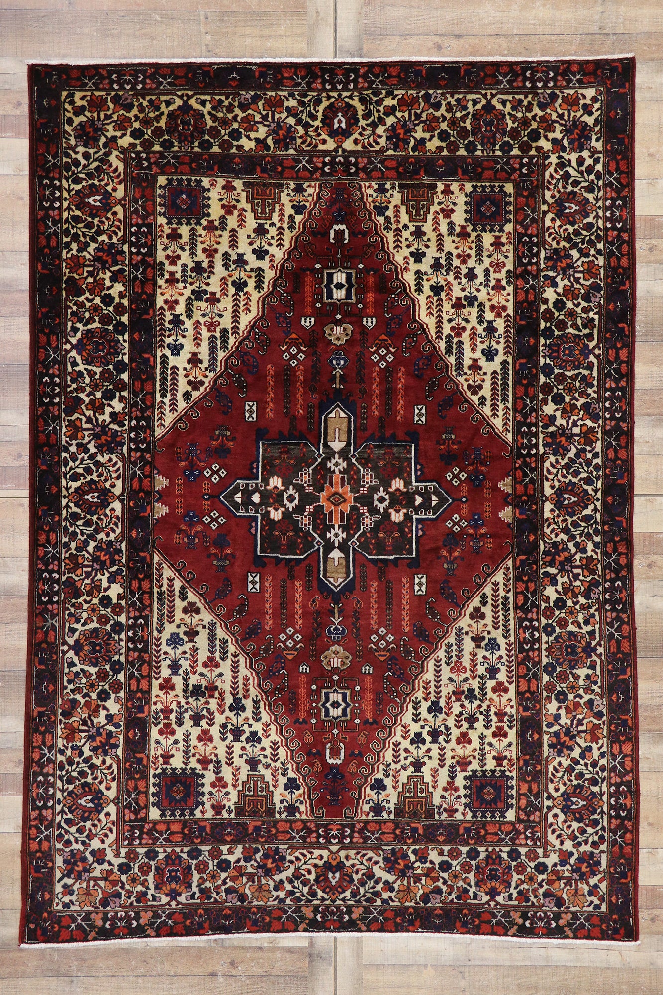 7 x 10 Antique Caucasian Azerbaijan Rug 60928