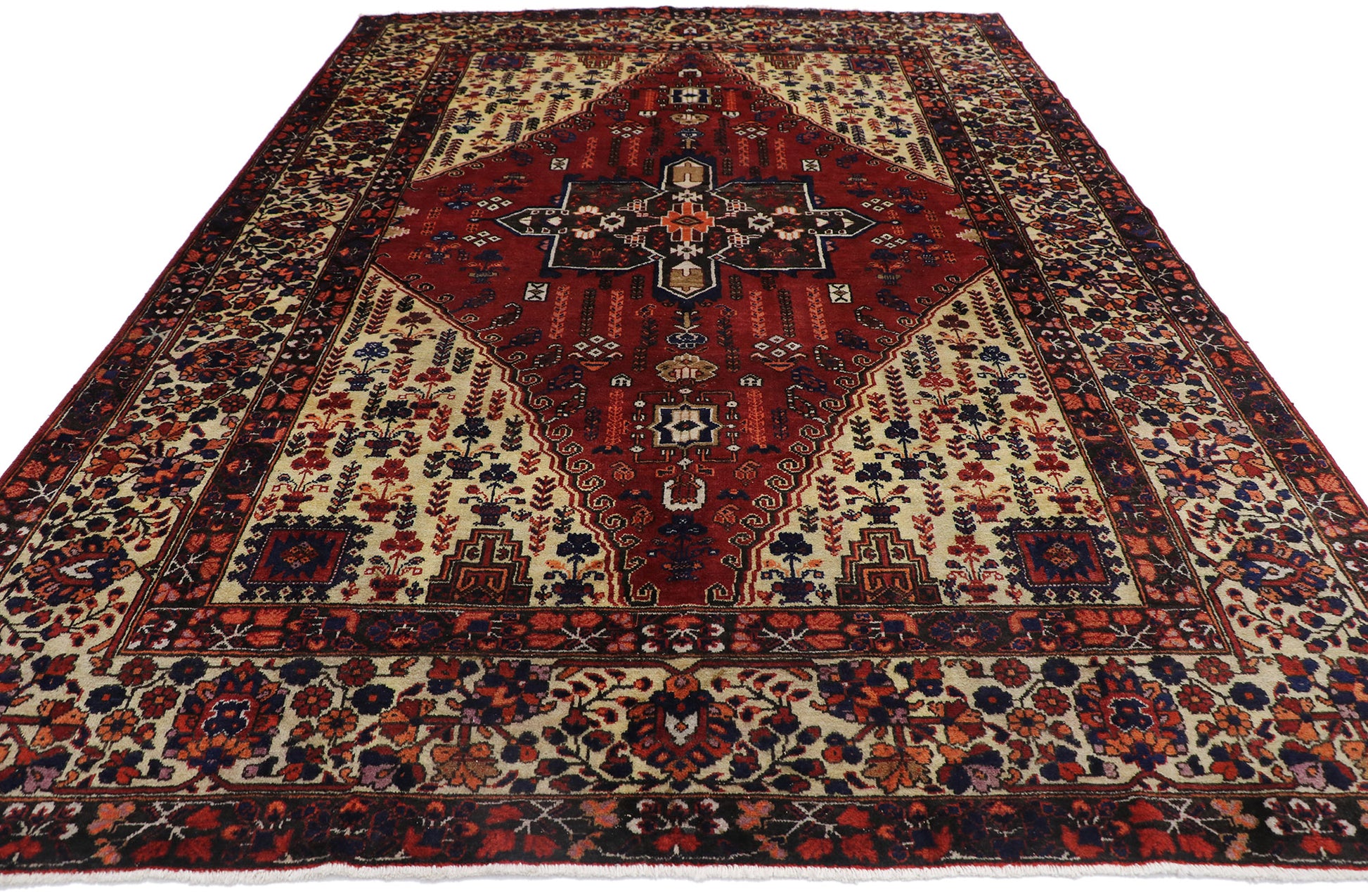 7 x 10 Antique Caucasian Azerbaijan Rug 60928