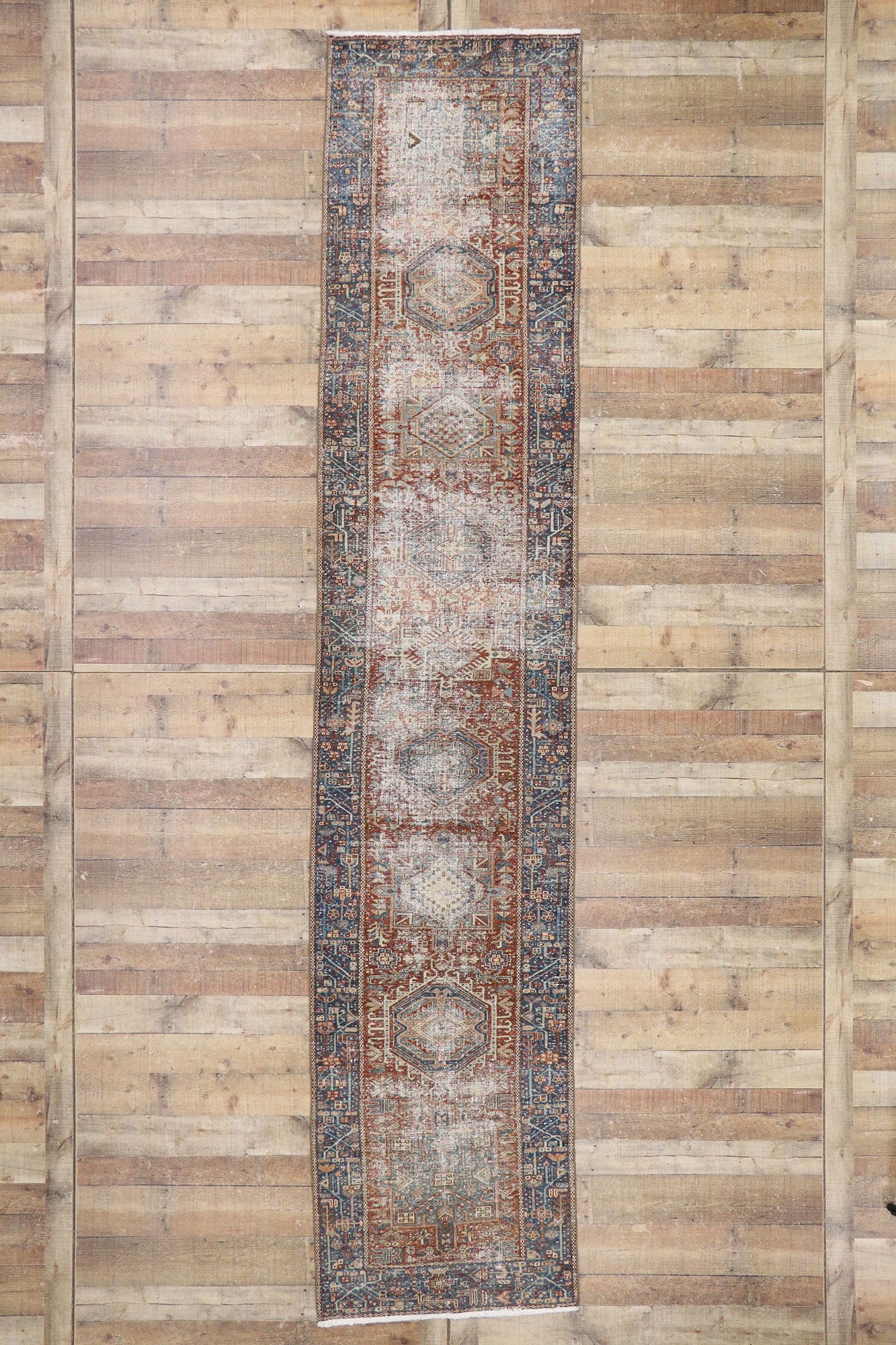 3 x 14 Antique Persian Heriz Runner 60933