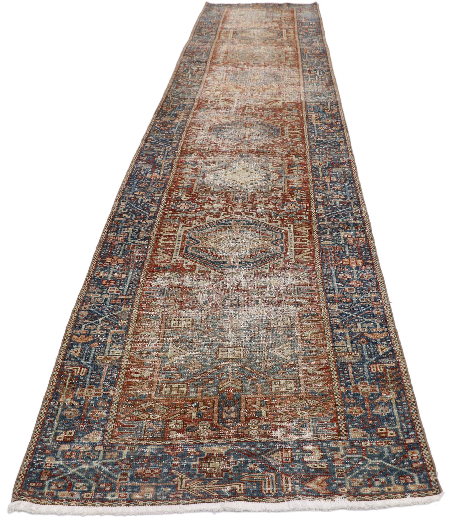 3 x 14 Antique Persian Heriz Runner 60933
