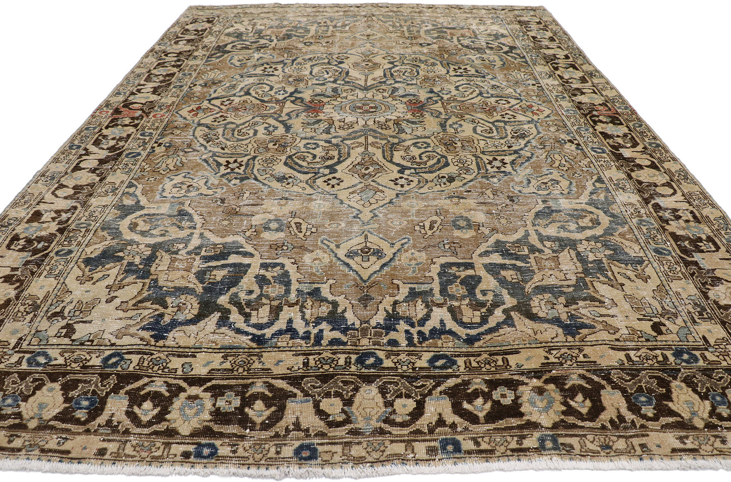 8 x 12 Antique Persian Heriz Rug 60935