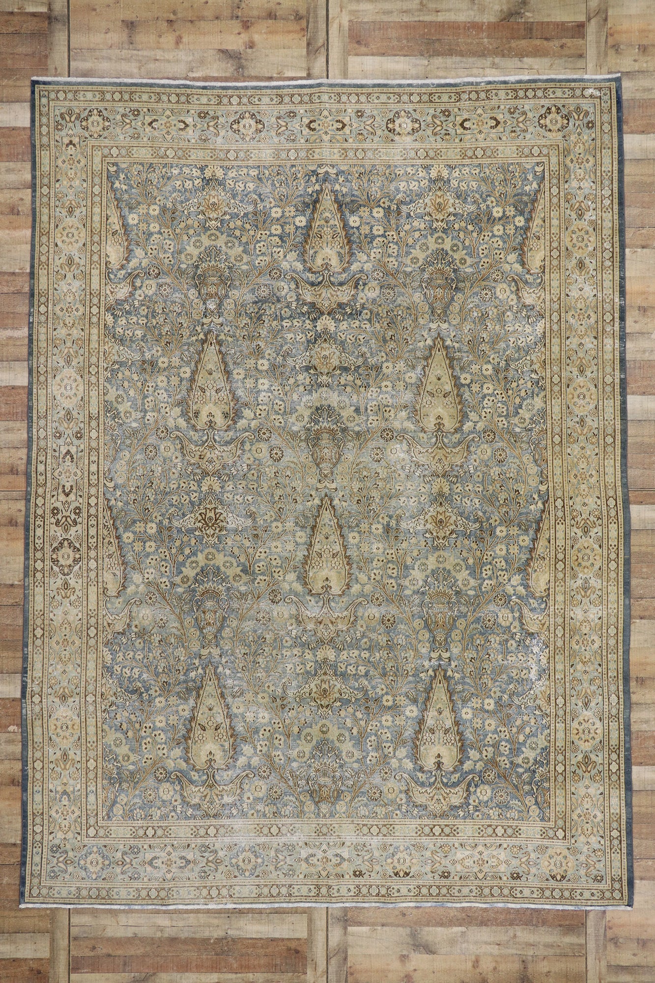 9 x 13 Antique Persian Khorassan Rug 60937