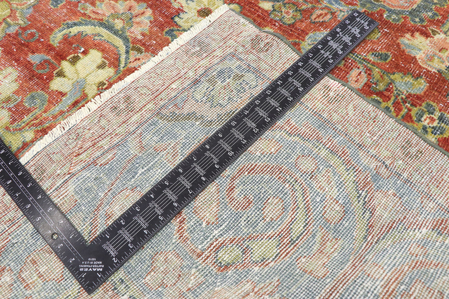 8 x 11 Distressed Antique Persian Mahal Rug 60951