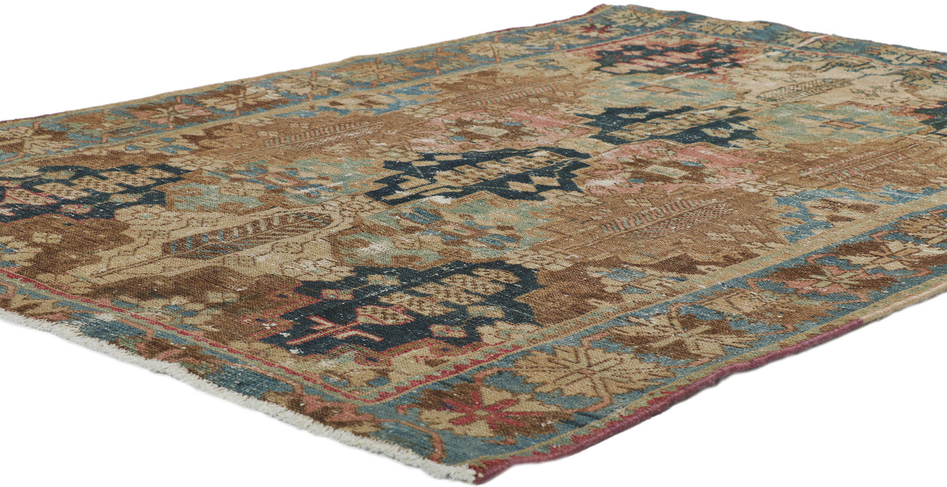 4 x 6 Antique Persian Bakhtiari Rug 60980