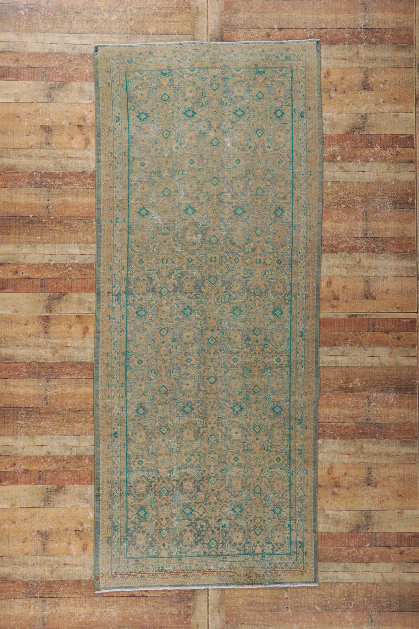 4 x 10 Vintage Persian Tabriz Runner 60985