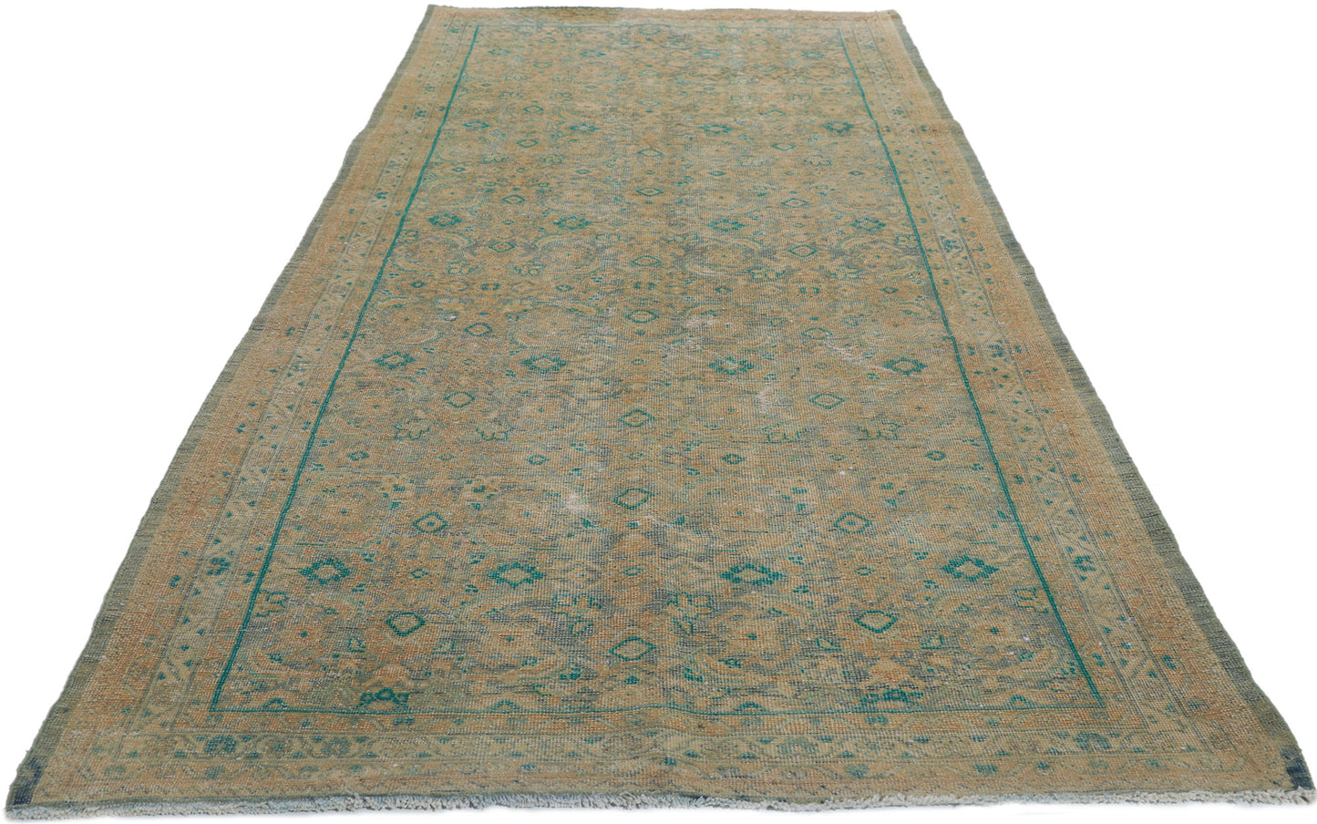 4 x 10 Vintage Persian Tabriz Runner 60985