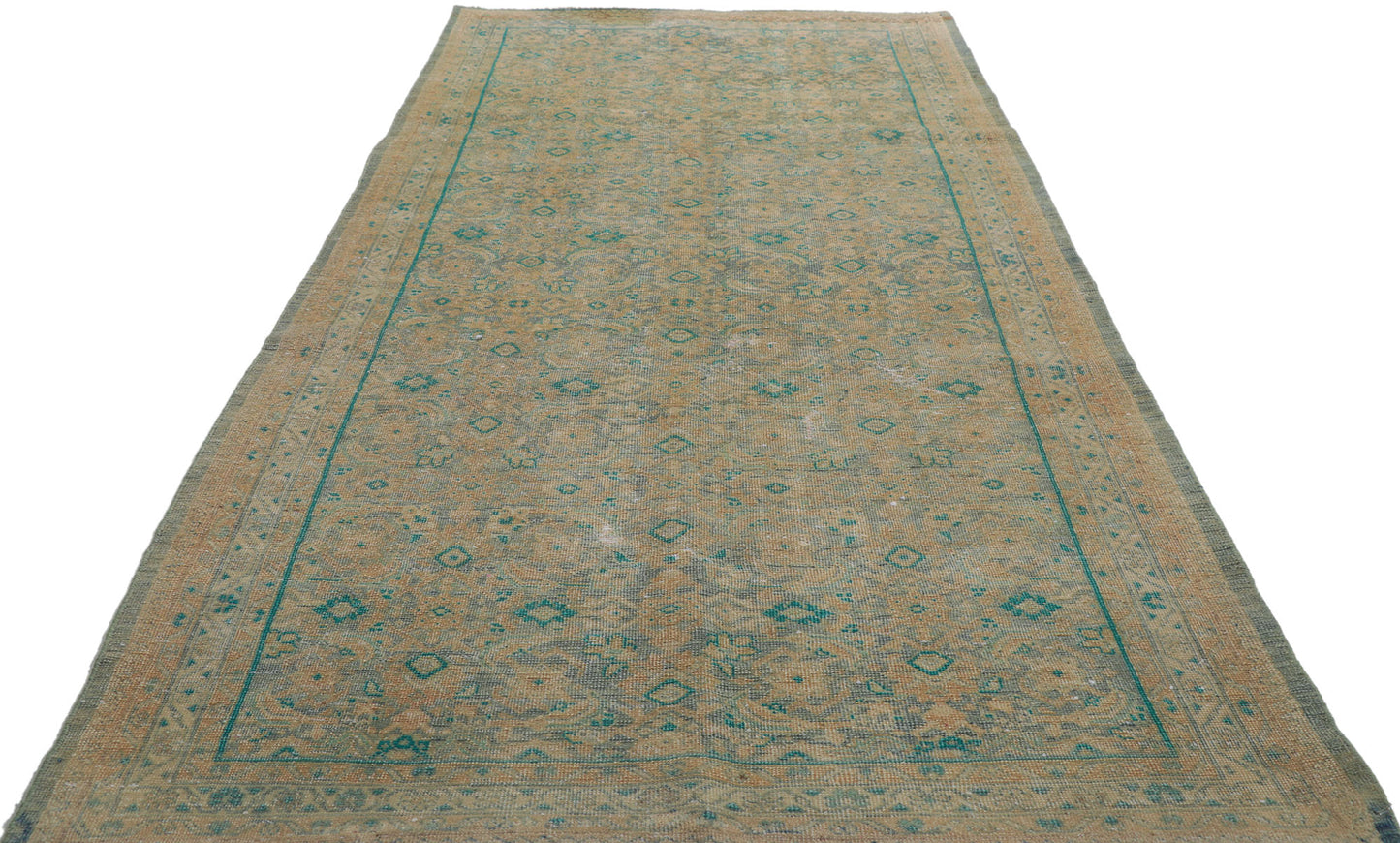 4 x 10 Vintage Persian Tabriz Runner 60985