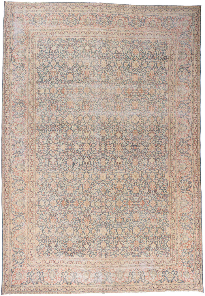 11 x 16 Antique-Worn Persian Kerman Rug 61024
