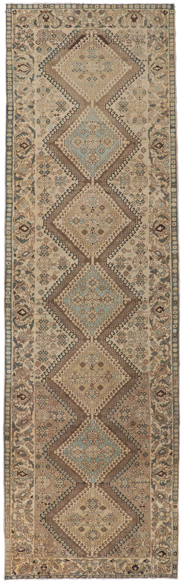 4 x 13 Vintage Persian Hamadan Rug 61026