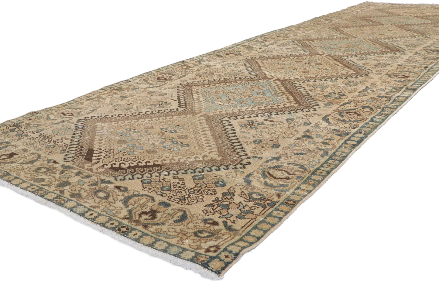 4 x 13 Vintage Persian Hamadan Rug 61026