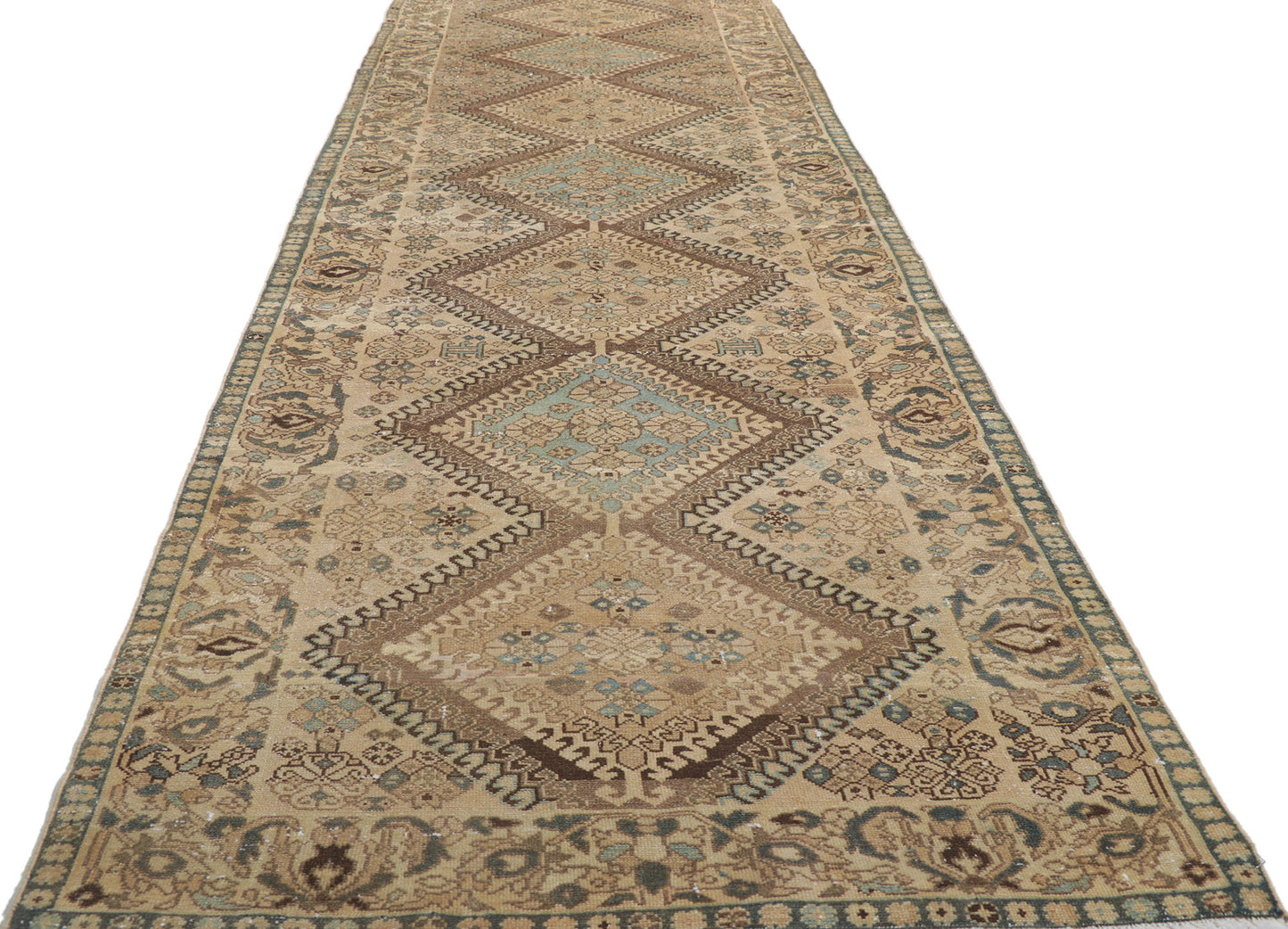 4 x 13 Vintage Persian Hamadan Rug 61026