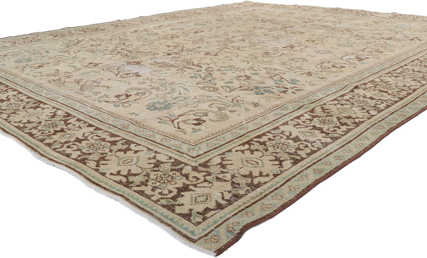 9 x 12 Antique-Worn Persian Mahal Rug 61028