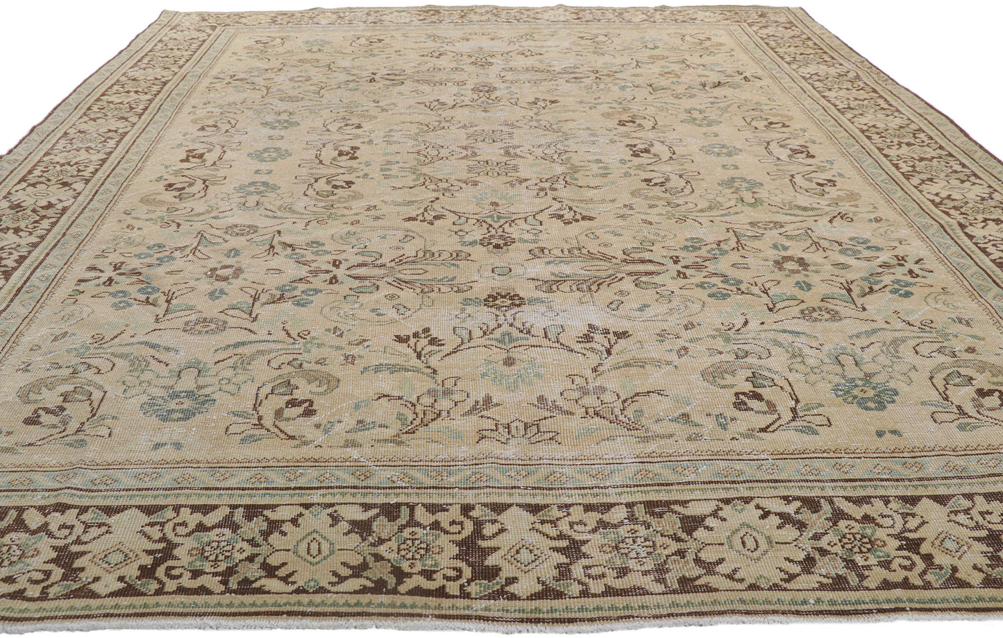 9 x 12 Antique-Worn Persian Mahal Rug 61028