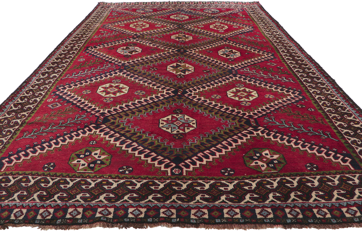 6 x 10 Vintage Persian Shiraz Rug 61081