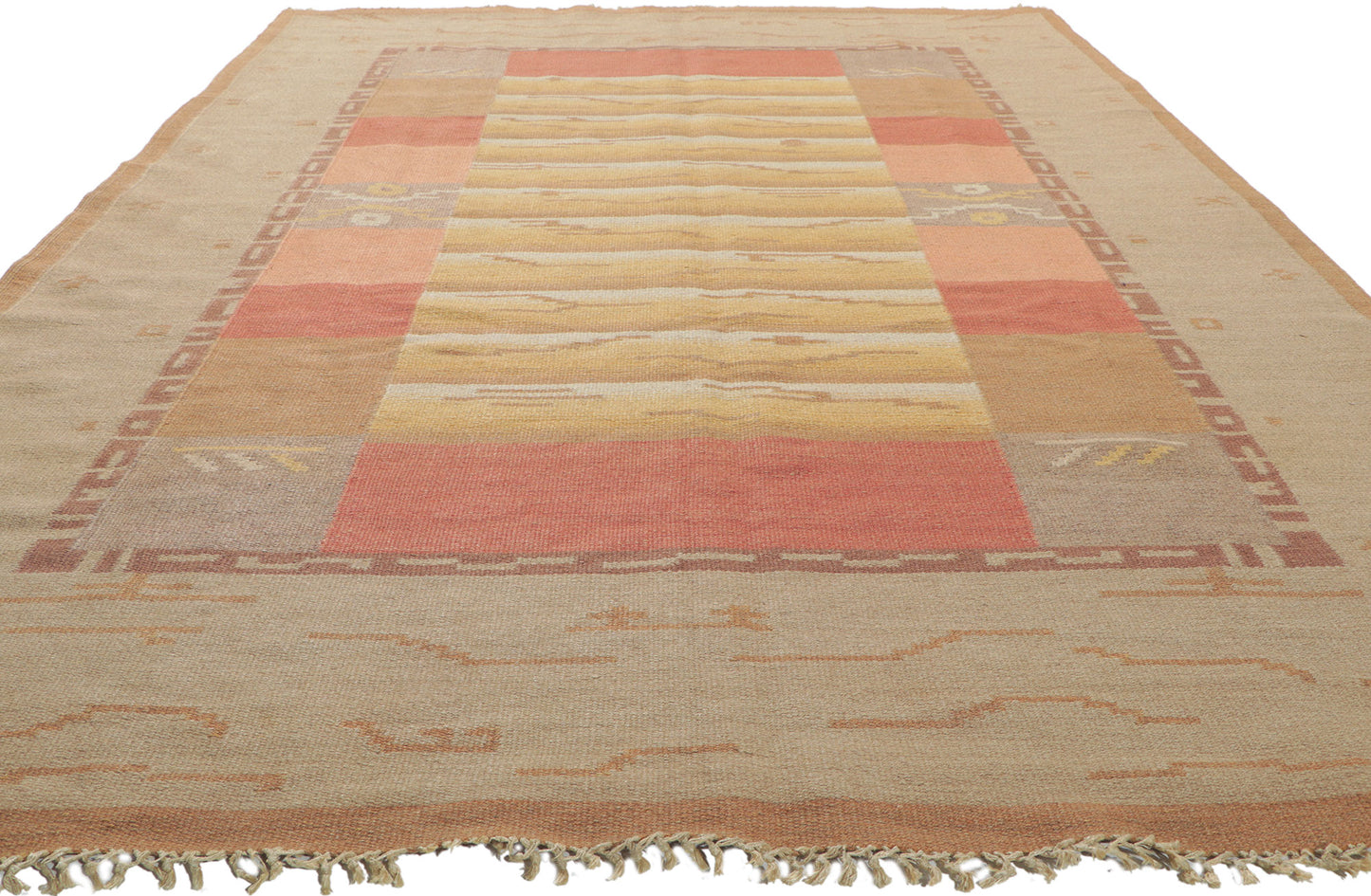 6 x 10 Vintage Finnish Flatweave Rug 78477