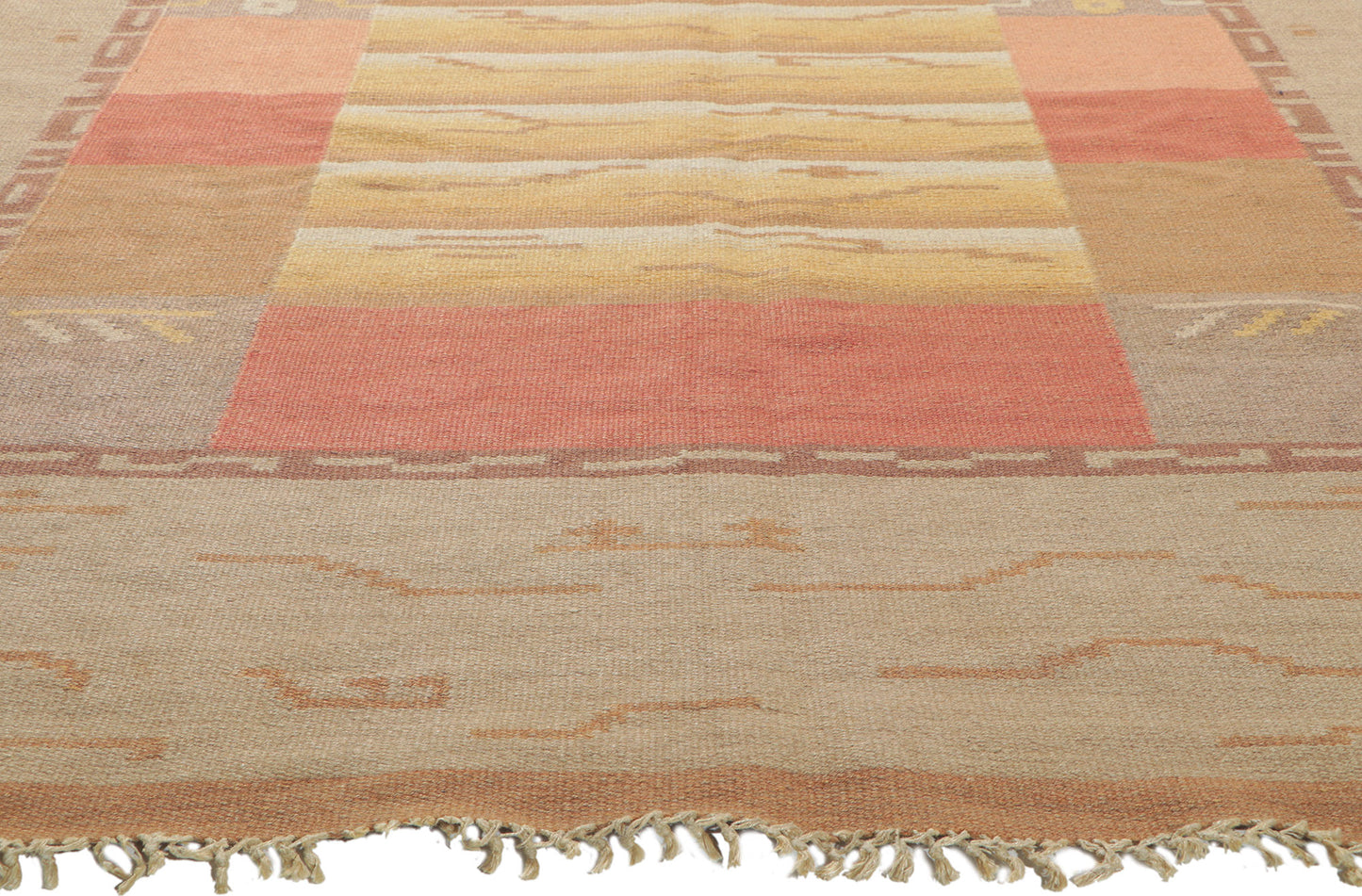 6 x 10 Vintage Finnish Flatweave Rug 78477