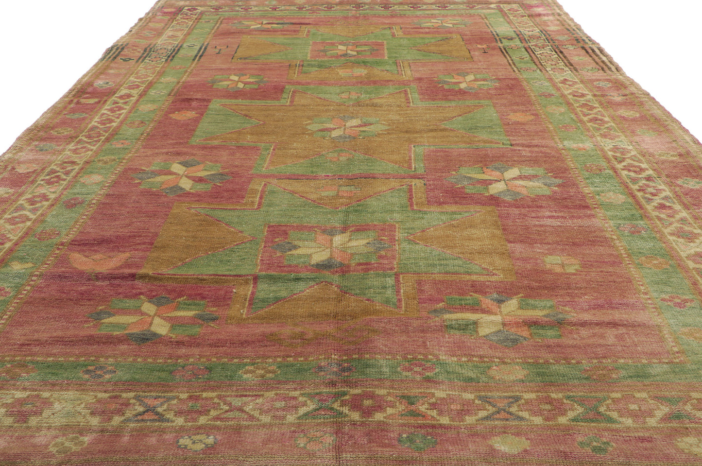 6 x 10 Vintage Turkish Oushak Rug 51385