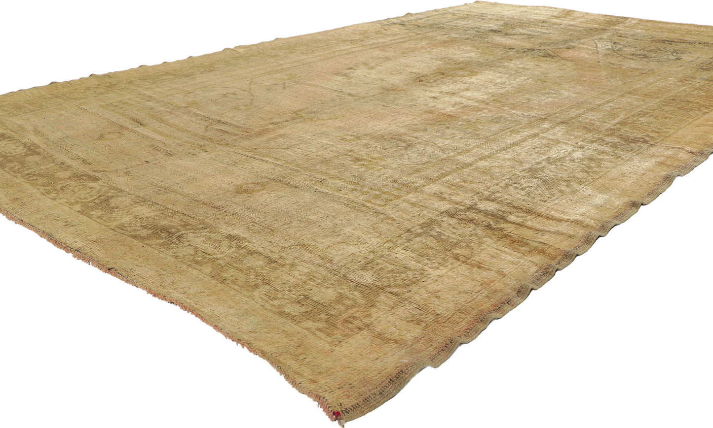 6 x 10 Vintage Turkish Oushak Rug 74094