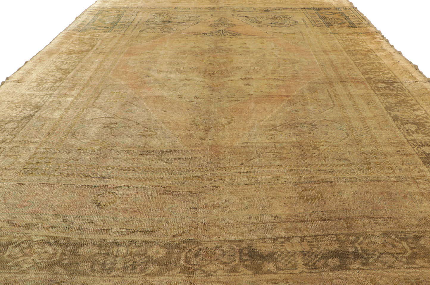 6 x 10 Vintage Turkish Oushak Rug 74094