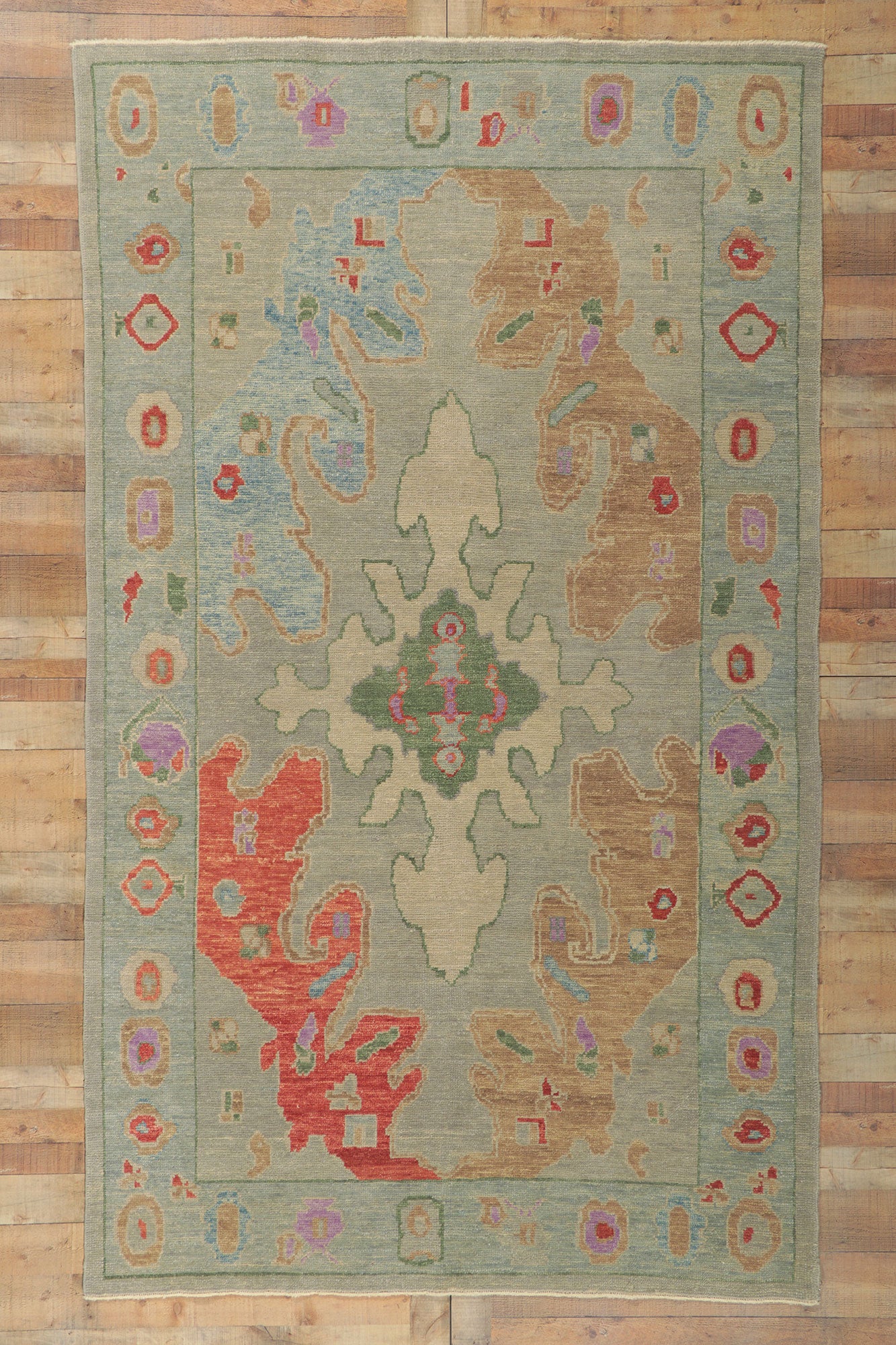 6 x 11 Contemporary Turkish Oushak Rug 53819