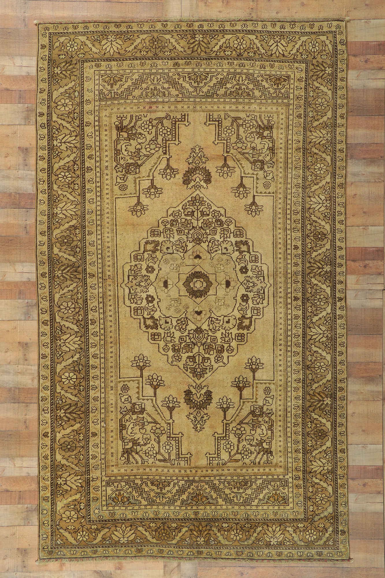 6 x 11 Vintage Turkish Oushak Rug 50517