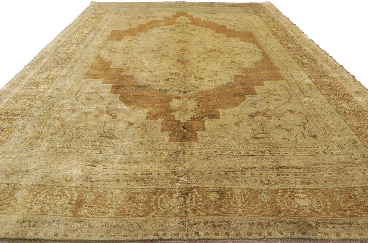 6 x 11 Vintage Turkish Oushak Rug 50520
