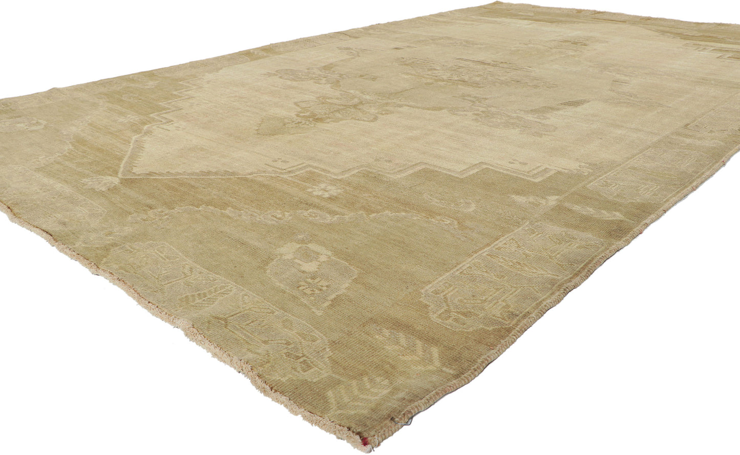 6 x 11 Vintage Turkish Oushak Rug 51381