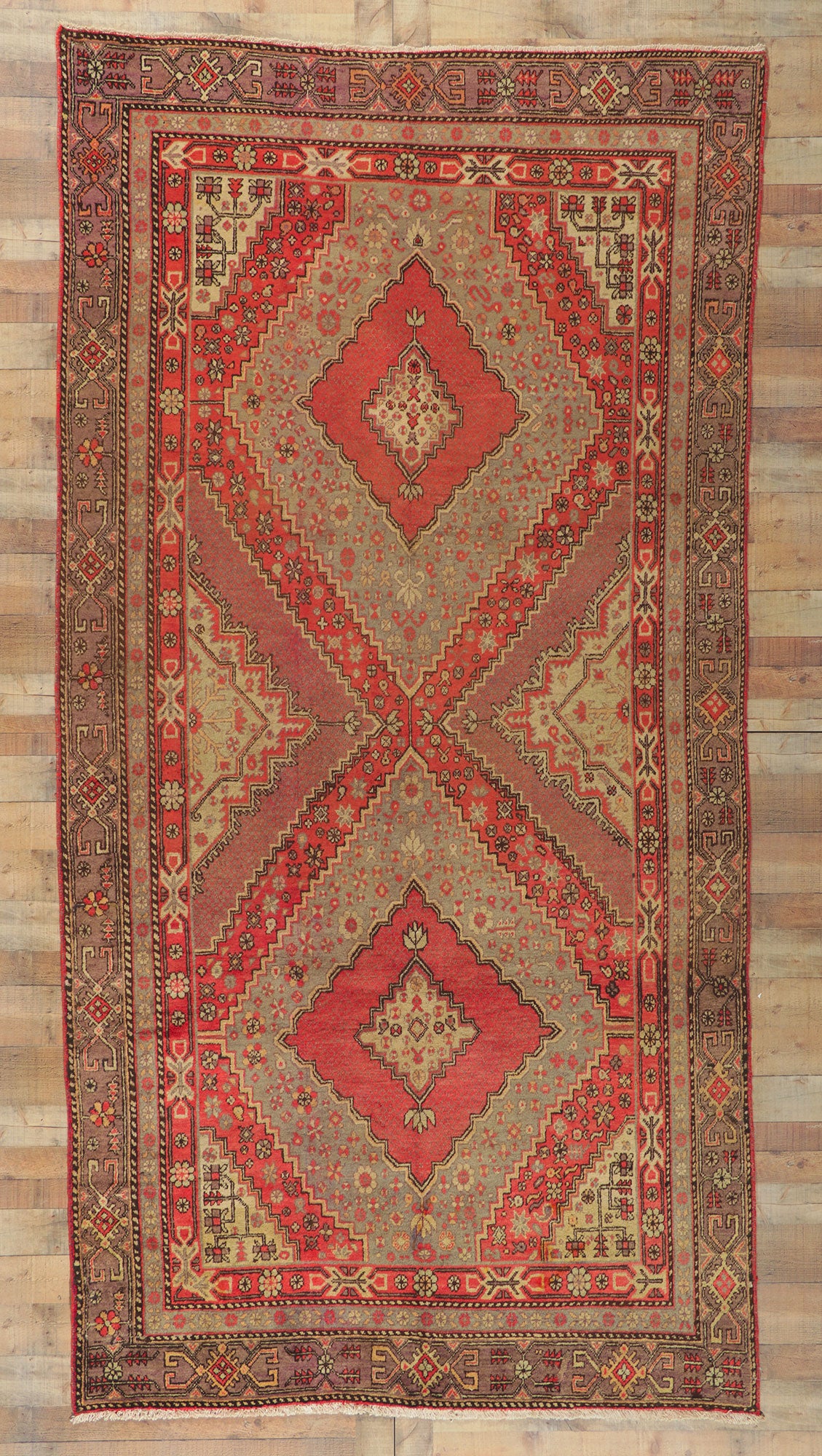 6 x 12 Vintage Turkestan Khotan Rug 73810