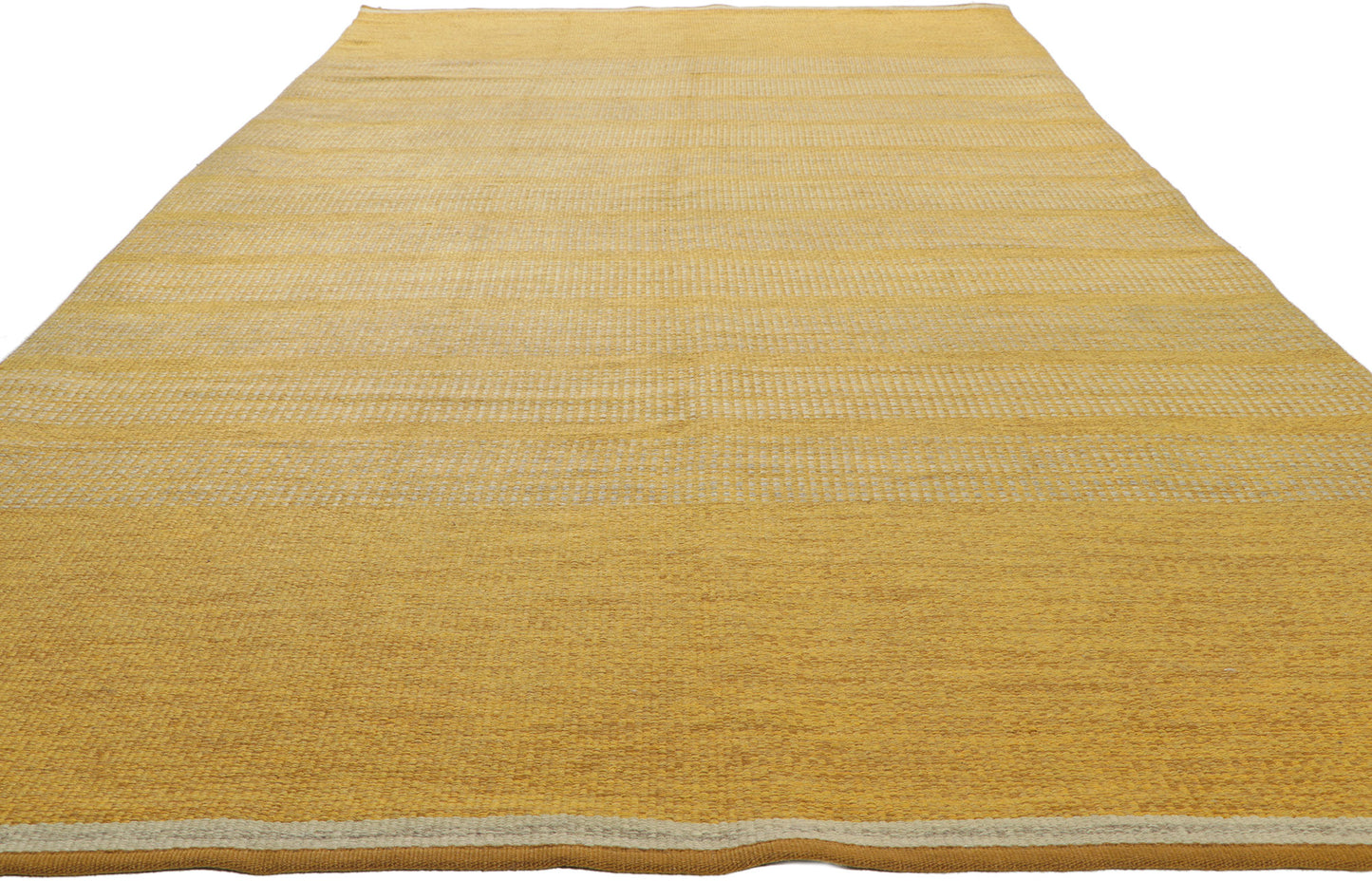 6 x 12 Vintage Gold Swedish Rollakan Rug 78505