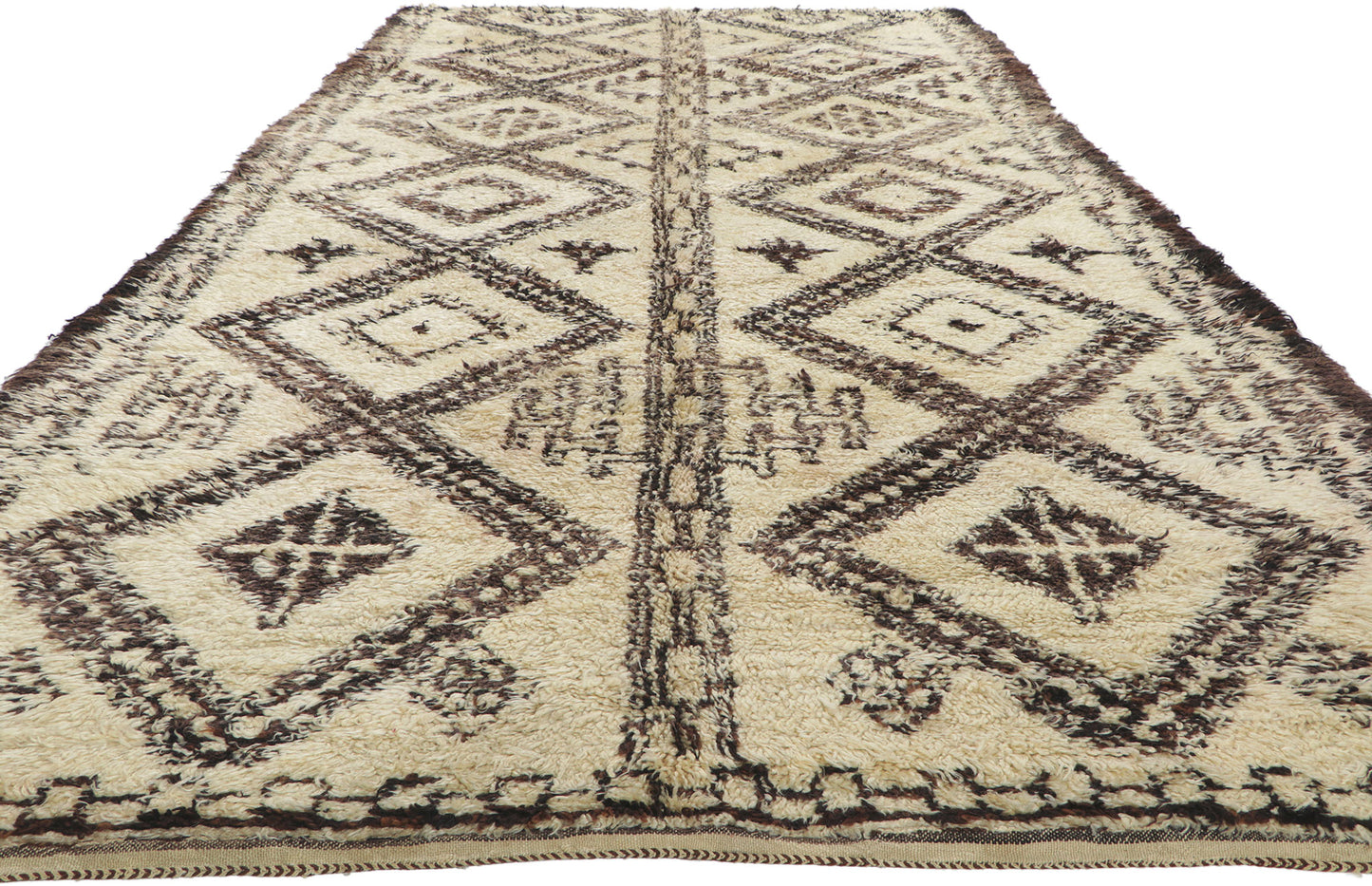 6 x 13 Vintage Moroccan Beni Ourain Rug 78387