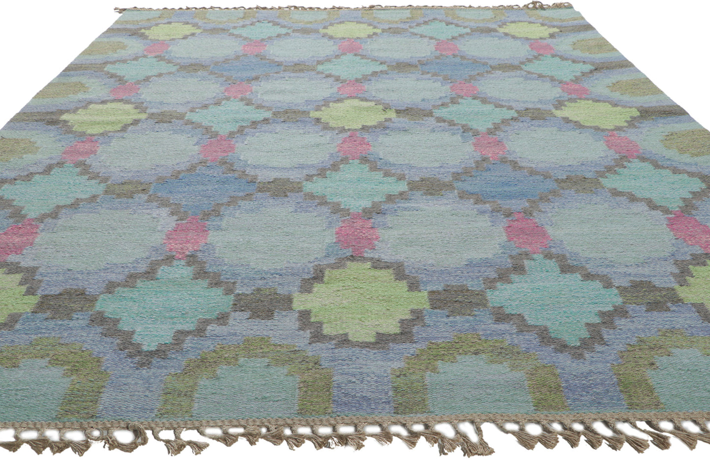 6 x 8 Judith Johansson Vintage Swedish Rollakan Rug 78470