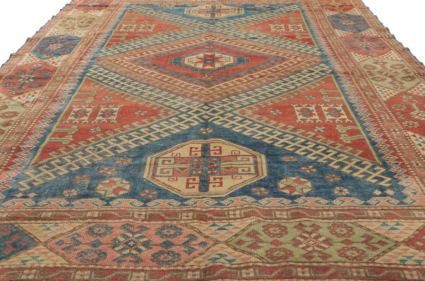 6 x 8 Vintage Turkish Tribal Bergama Rug 51177