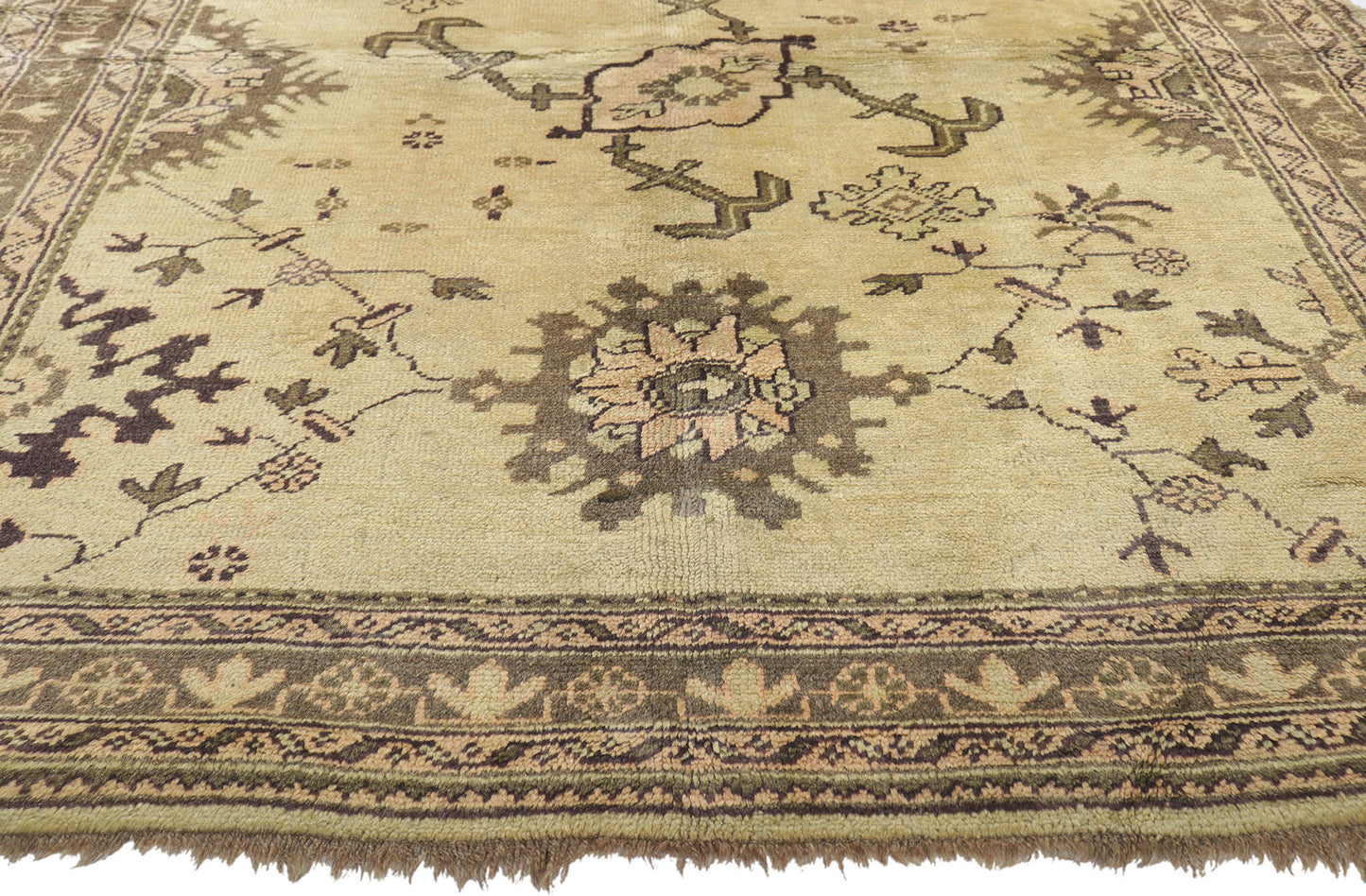 6 x 8 Vintage Turkish Oushak Rug 50925