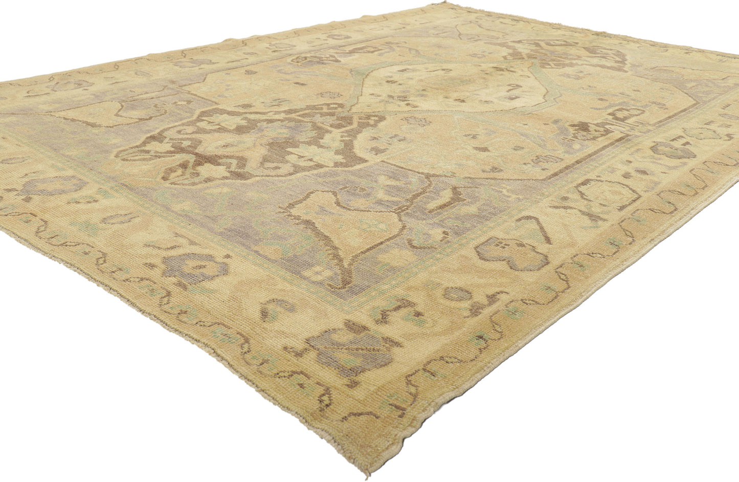 6 x 8 Vintage Turkish Oushak Rug 51034