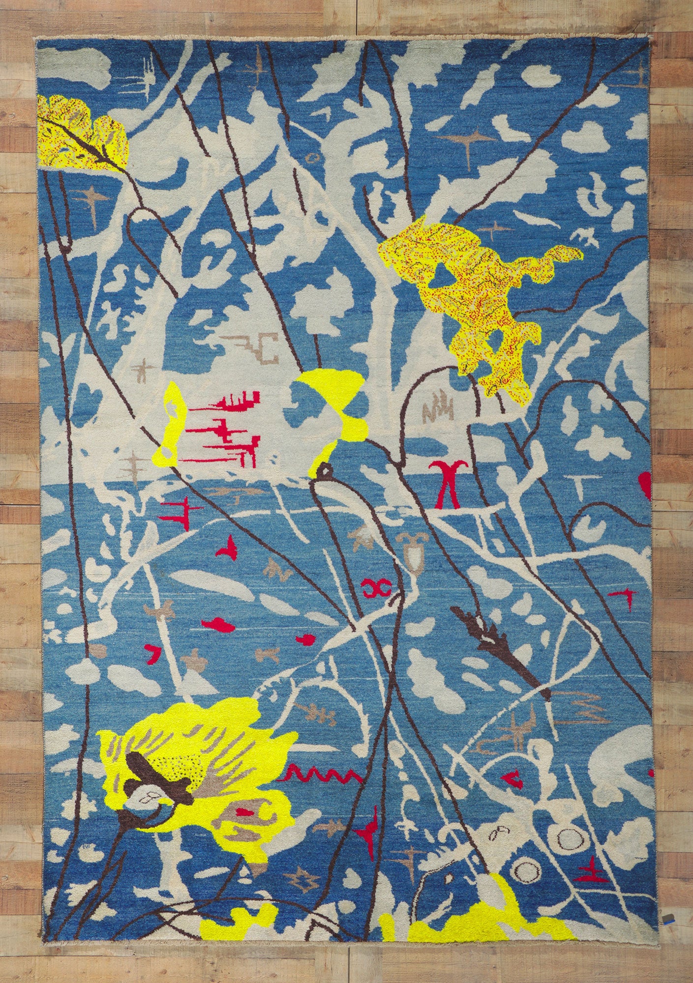 6 x 9 Joan Miro Style Abstract Rug 80742