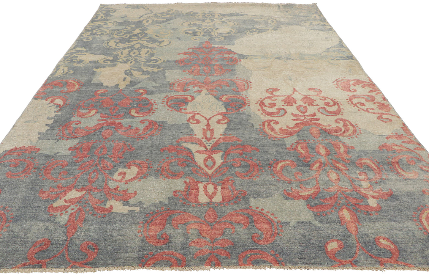 6 x 9 Contemporary Abstract Damask Area Rug 80743