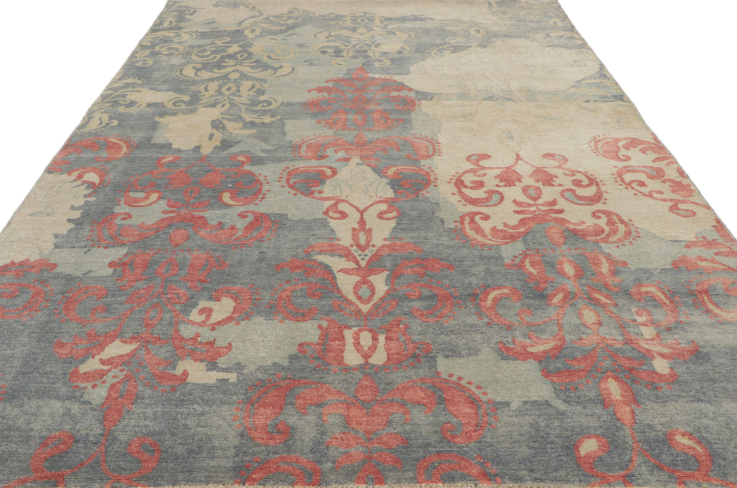 6 x 9 Contemporary Abstract Damask Area Rug 80743