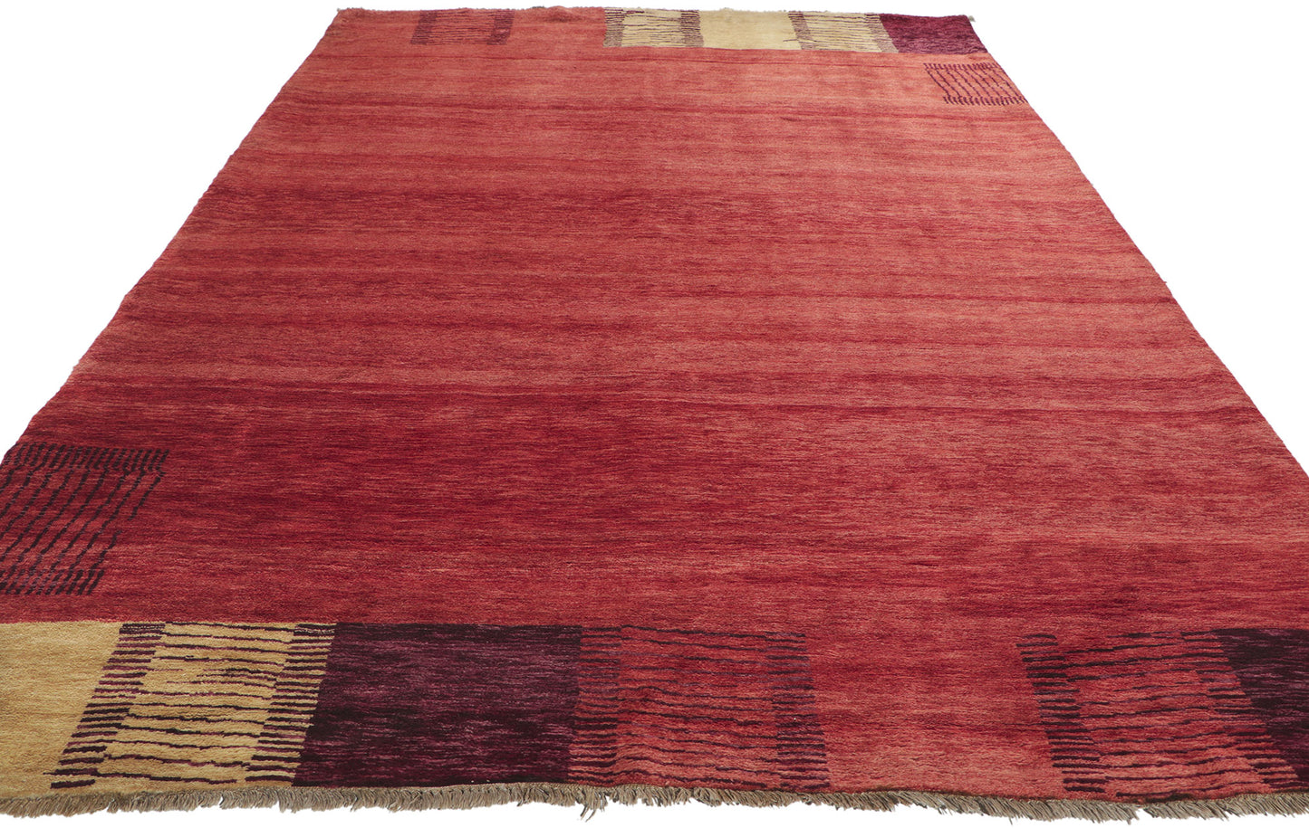 6 x 9 Contemporary Red Area Rug 80748