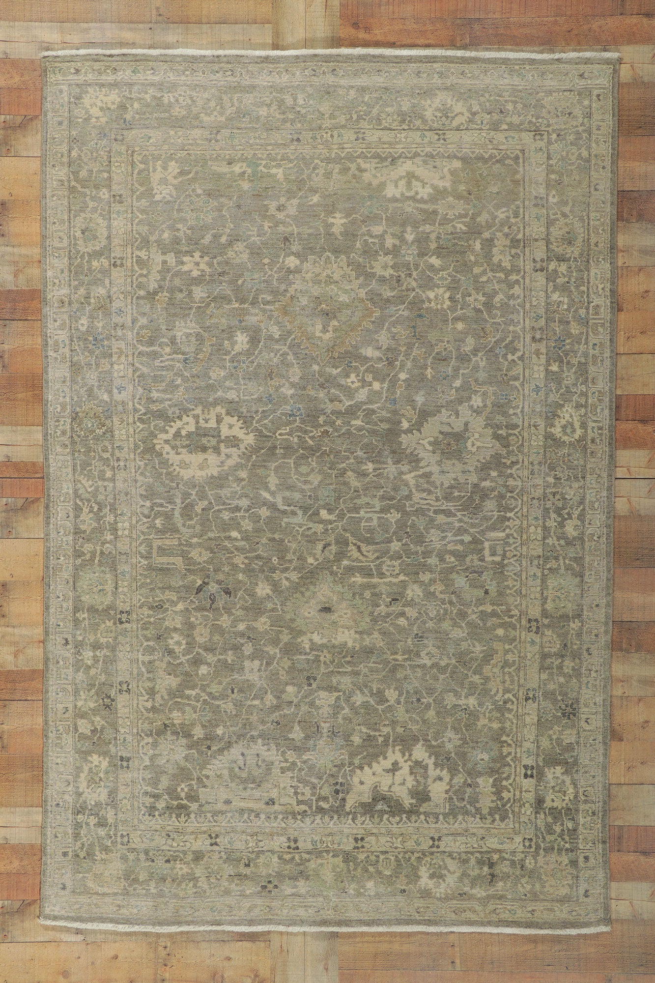 6 x 9 Vintage-Inspired Oushak Rug 30839