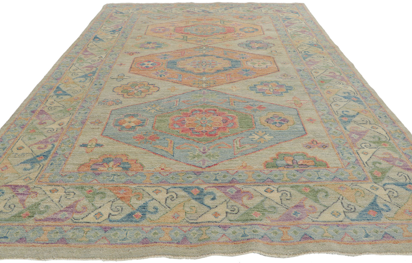 6 x 9 Colorful Oushak Rug 80888