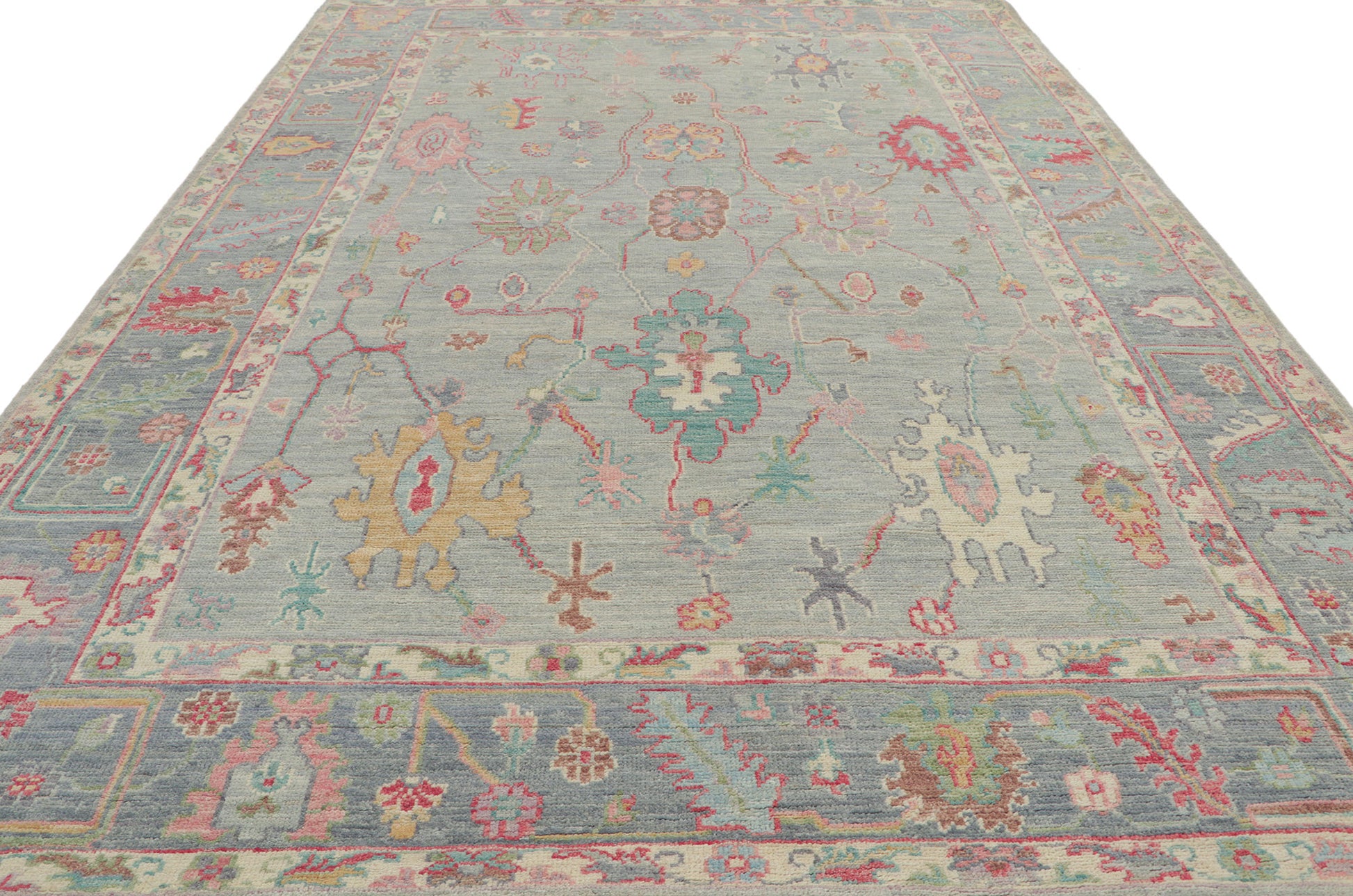 6 x 9 Colorful Oushak Rug 80890