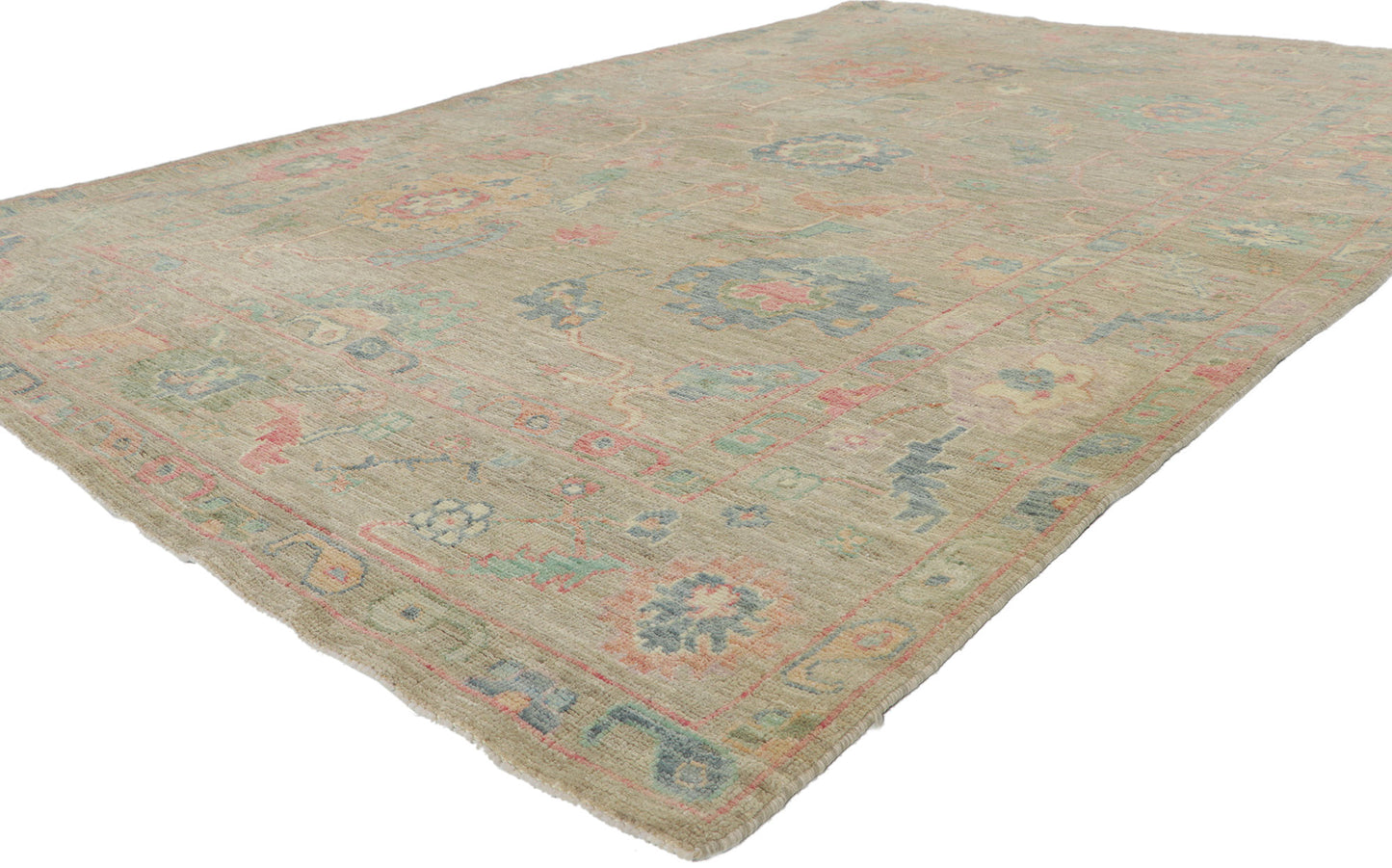 6 x 9 Colorful Oushak Rug 80891