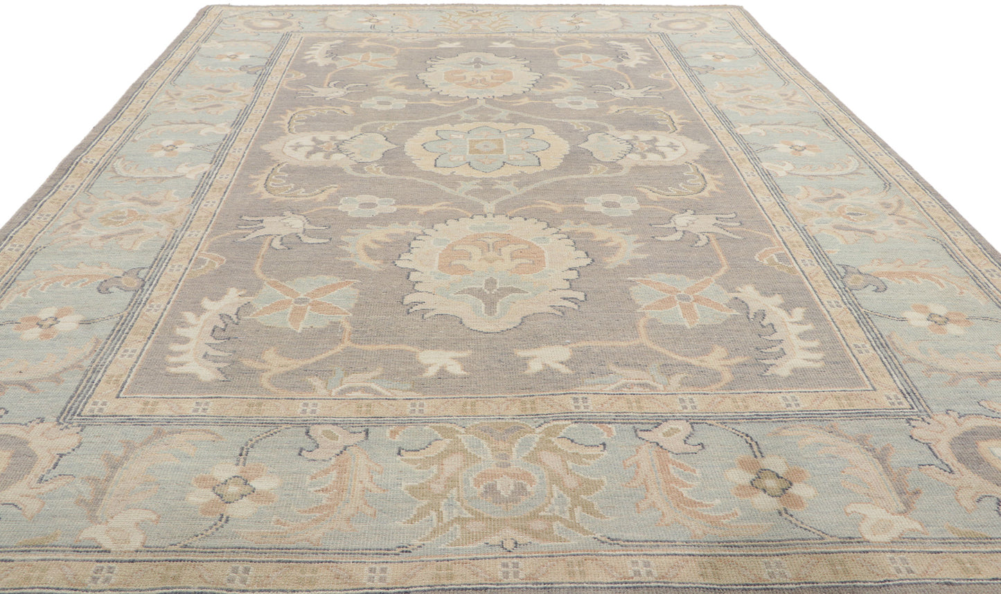 6 x 9 Vintage-Inspired Oushak Rug 80941