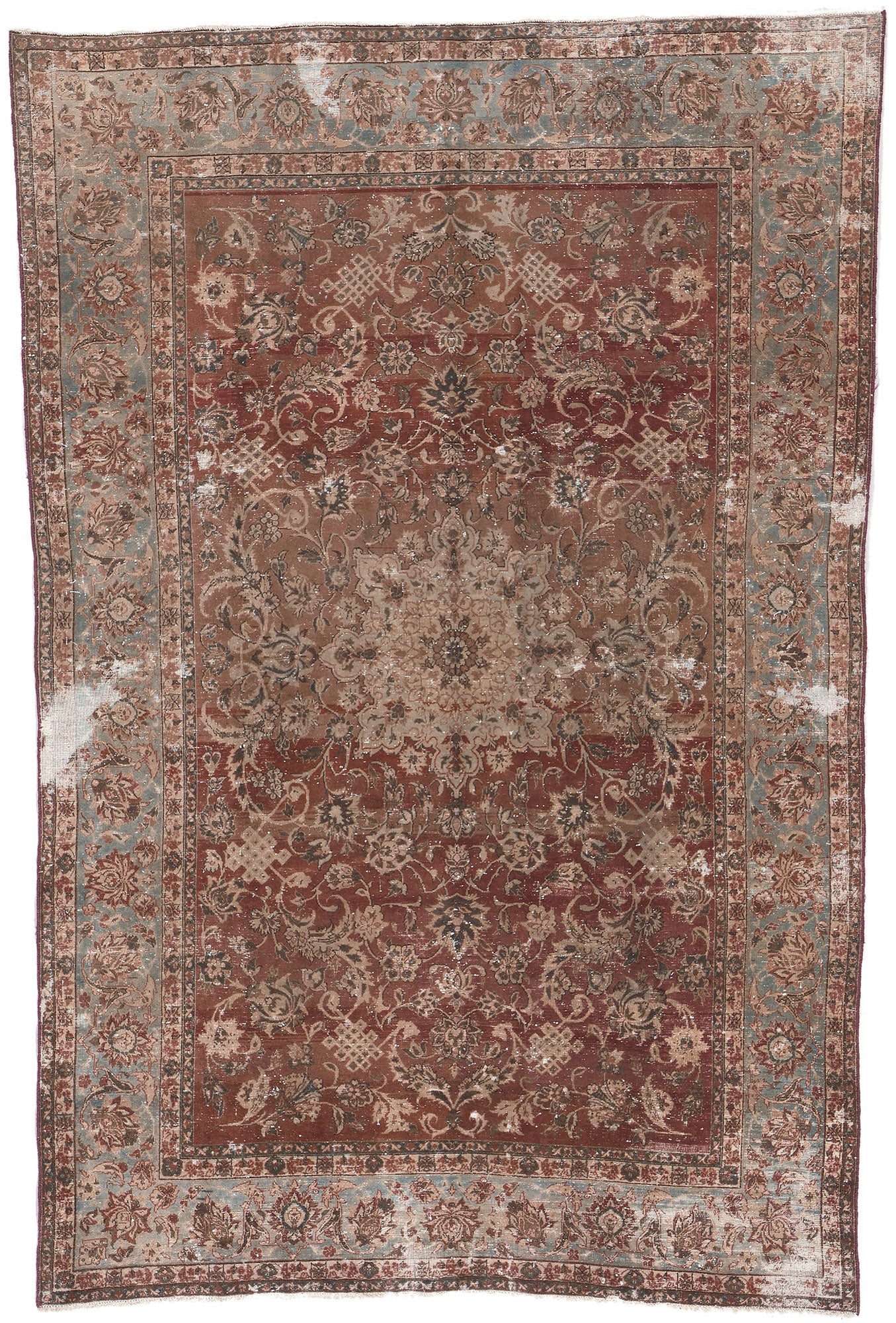 6 x 10 Antique Persian Tabriz Rug 78599