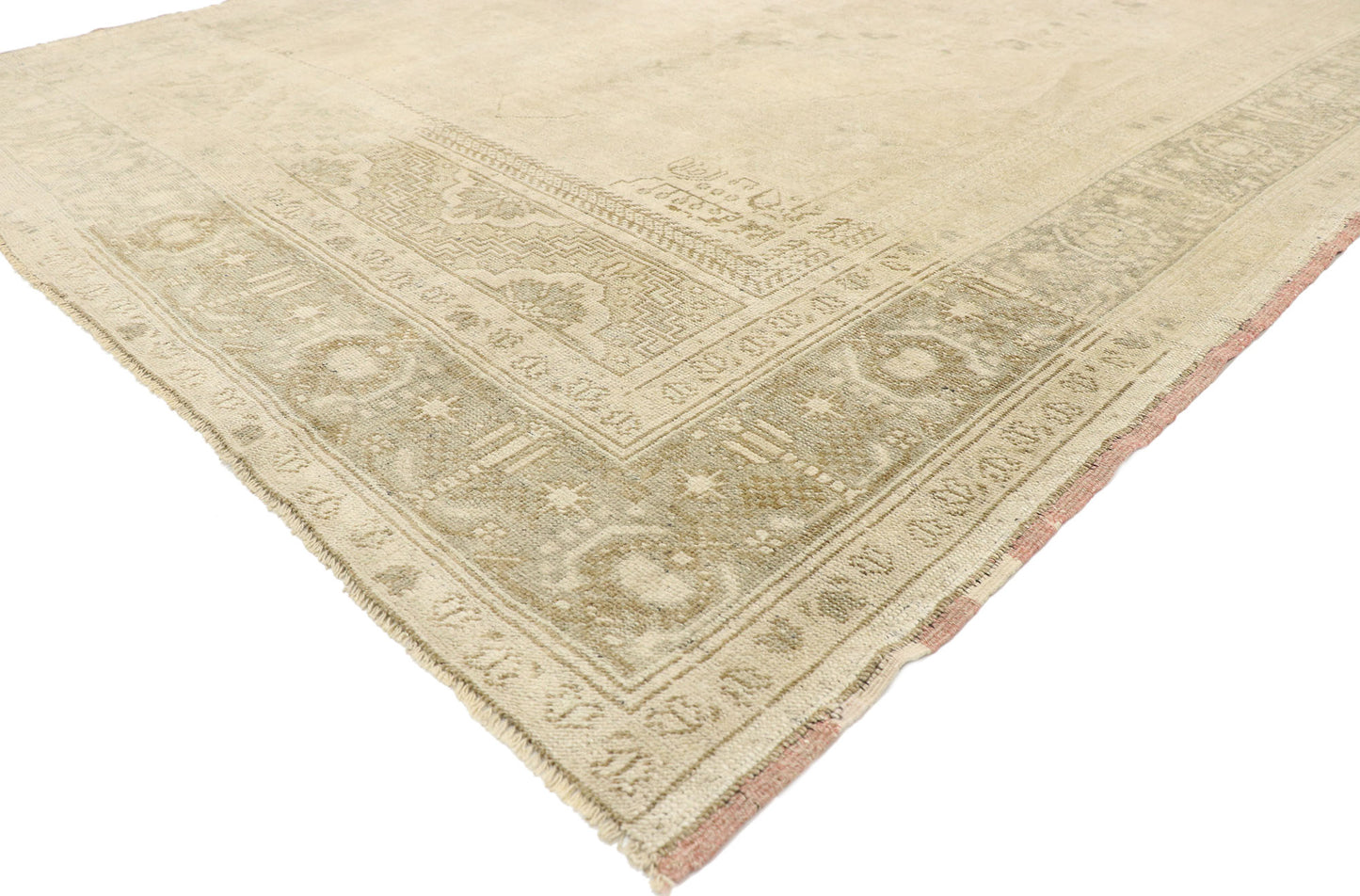 6 x 11 Vintage Turkish Oushak Rug 52834